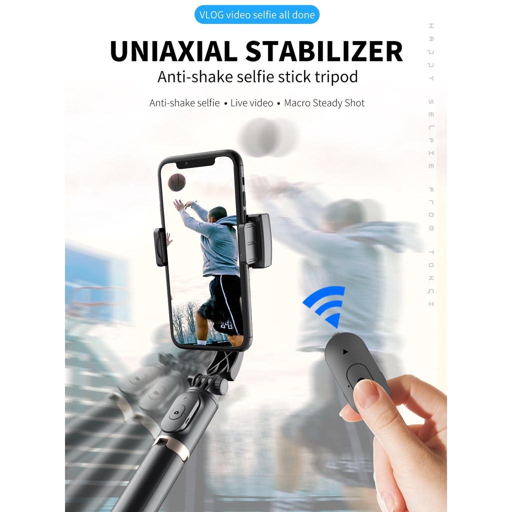 Tay Cầm Chống Rung Điện Tử Gimbal Q08 Có Bluetooth - Gimbal Điện Thoại Chống Rung - Có Chân Đỡ Tự Đứng