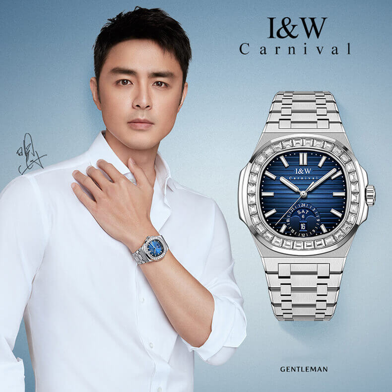 Đồng hồ nam chính hãng IW CARNIVAL IW735G-1 Kính sapphire ,chống xước ,Chống nước 50m ,Bảo hành 24 tháng,Máy cơ ,dây kim loại thép 316L không gỉ, thiết kế đơn giản dễ đeo