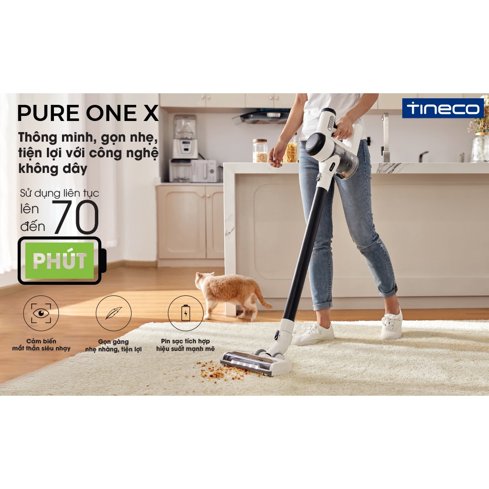 Combo Máy Hút Bụi Mini Tineco Pure OneX - Hút Bụi Không Dây Cầm Tay Đa Năng - Tự Động Phát Hiện Rác Bẩn + Bộ Lọc Khí