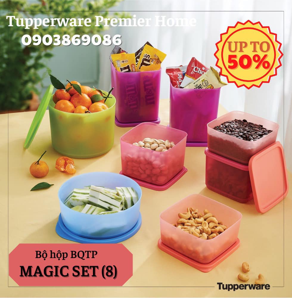 BỘ HỘP BẢO QUẢN THỰC PHẨM MAGIC 8 HỘP