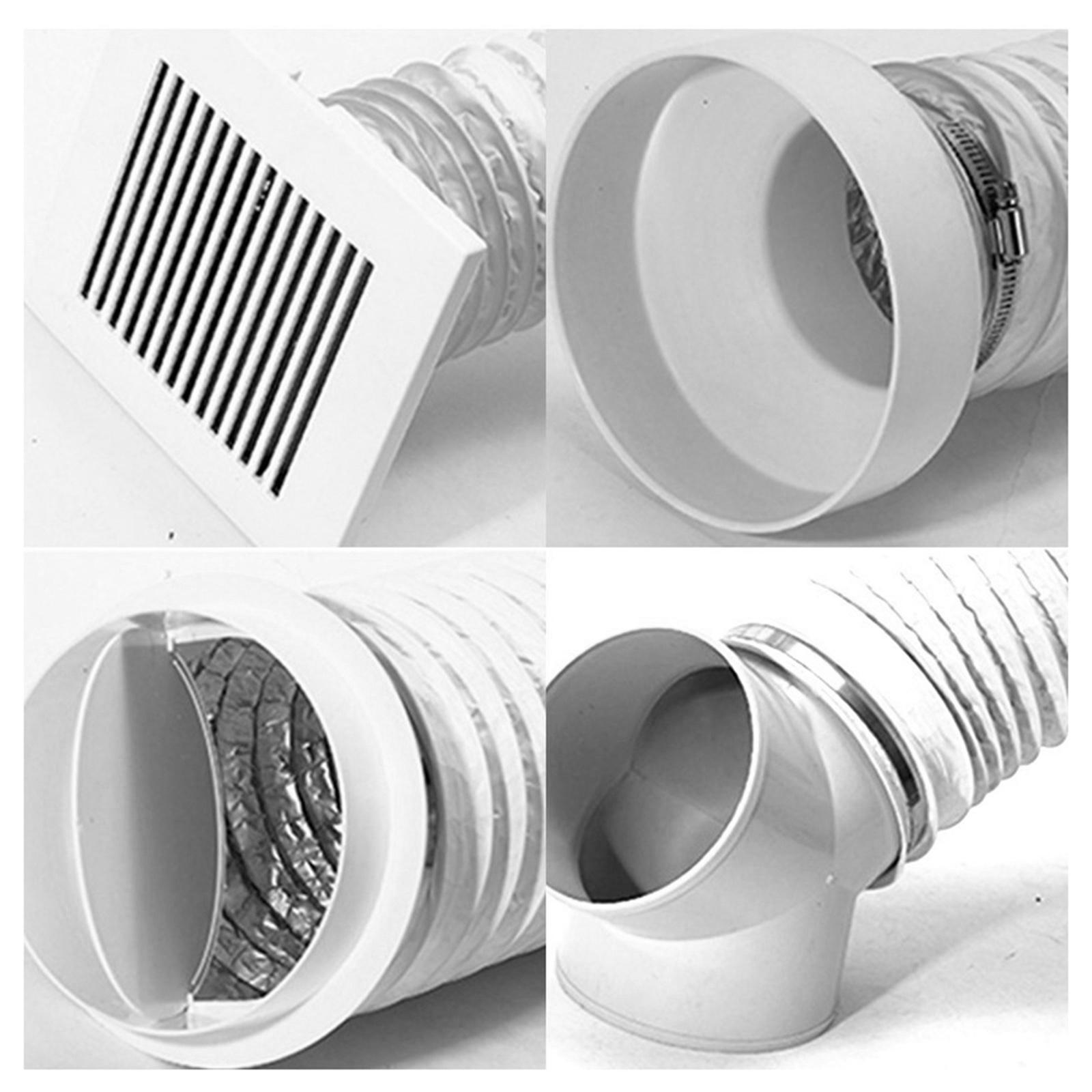 19 Feet Long Exhaust Duct Exhaust Hose Air Vent Hose Aluminum Ducting Dryer Vent Duct for Exhaust Ductwork Heating and Cooling Kitchen Grow Tent