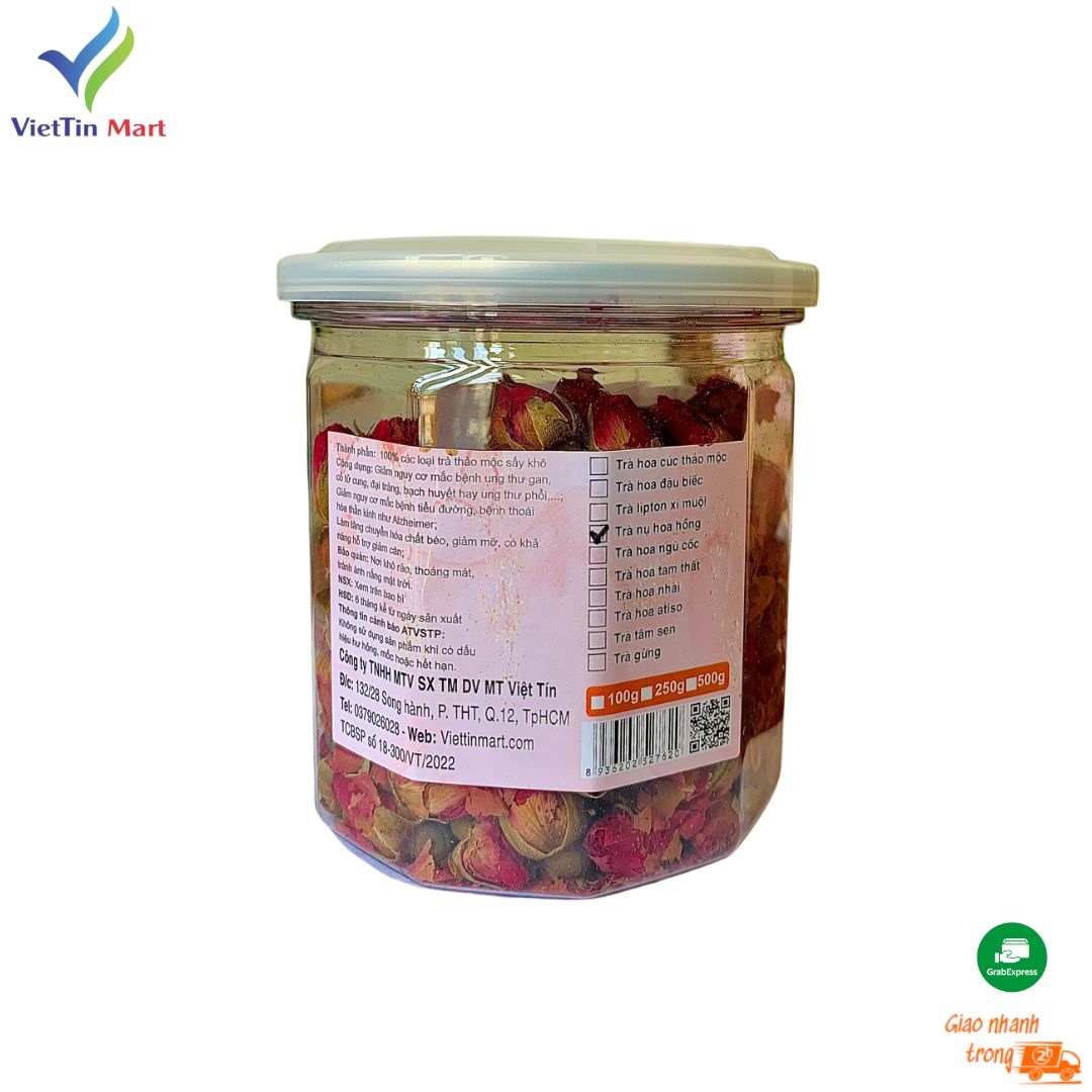 Nụ Hoa Hồng Đà Lạt (Nguyên Nụ, Khô, Thơm, Đẹp) Viettin Mart 100G