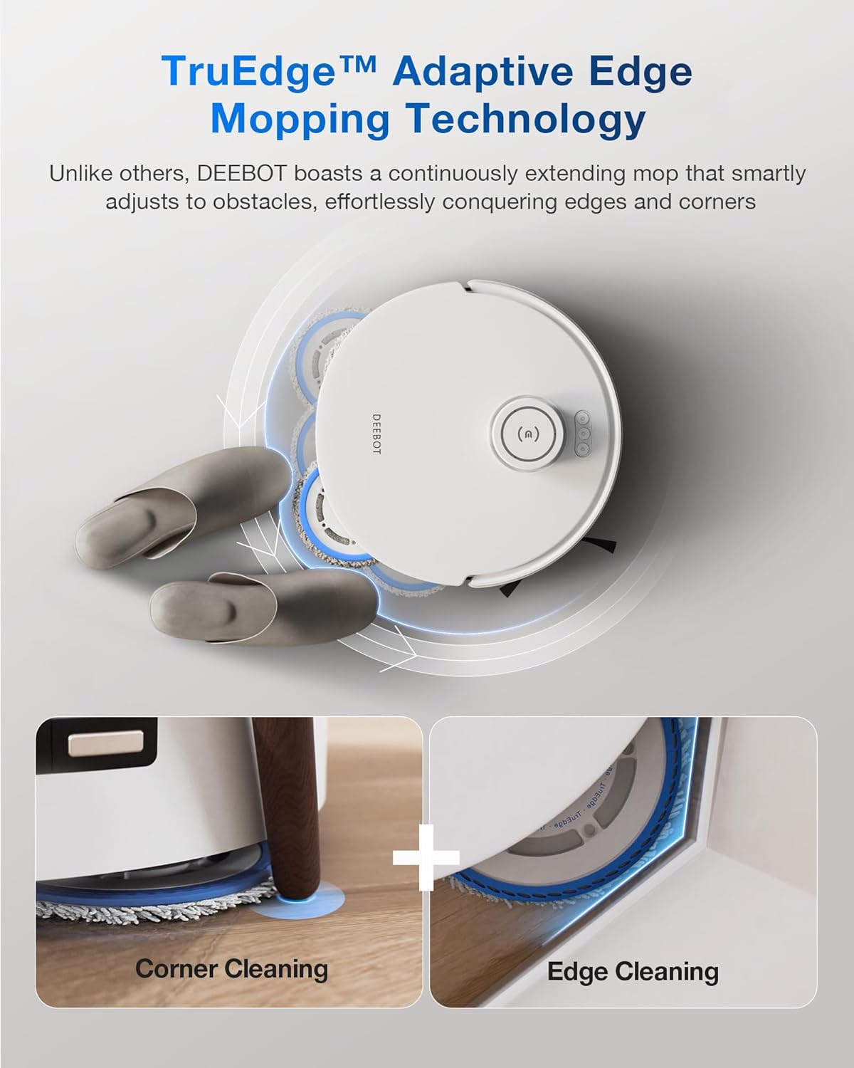 Robot Hút Bụi Lau Nhà Ecovacs T30 Omni Xòe Giẻ 11.000 Pa, Kháng Khuẩn Ion Bạc - Hàng Chính Hãng