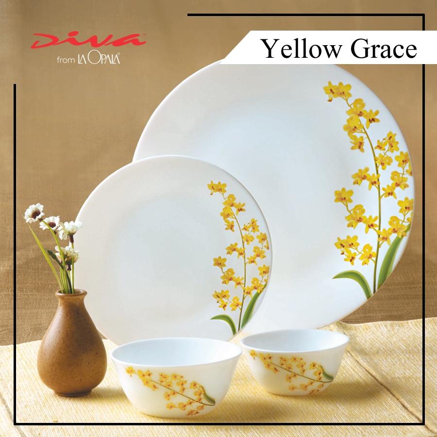 Bộ 6 chén thủy tinh Diva Ivory Y.G Diva Ivory La Opala- Hàng chính hãng