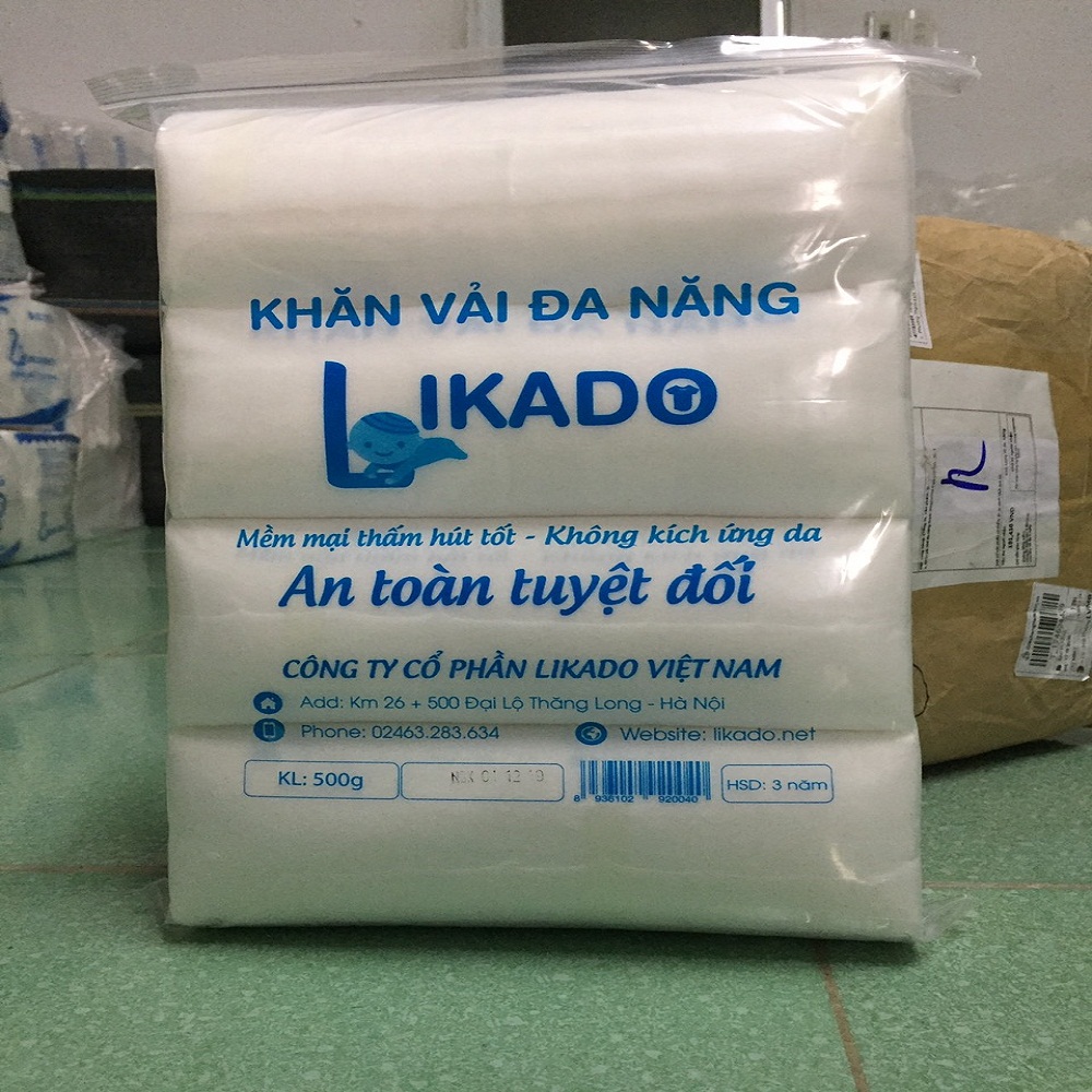 Combo 3 gói khăn vải khô likado dạng cuộn 500g kích thước 18x20cm khoảng 330 tờ