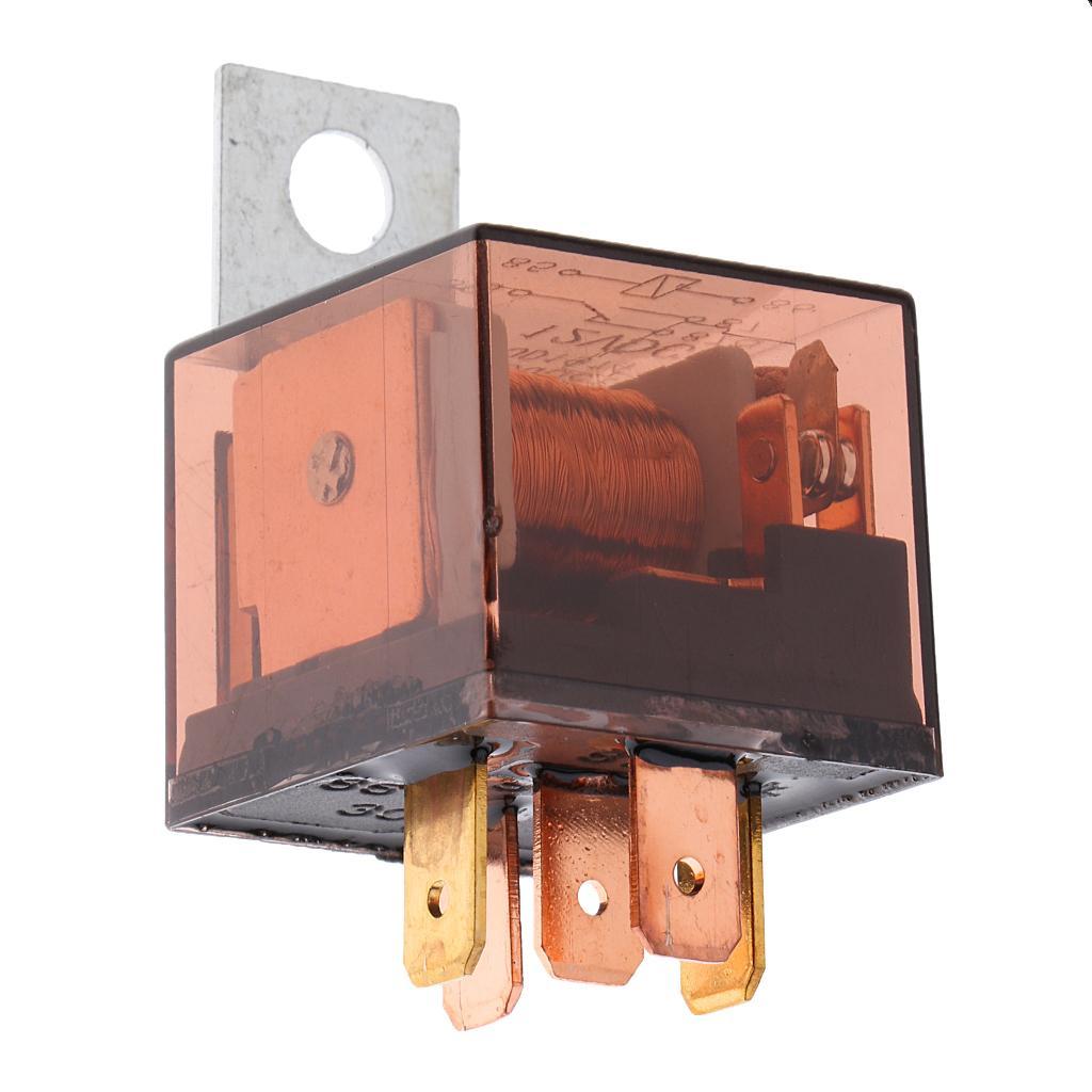 3 Sets 12V 80A SPDT Automotive Car 5Pin Relay and 5 Wires Harness Socket Kit