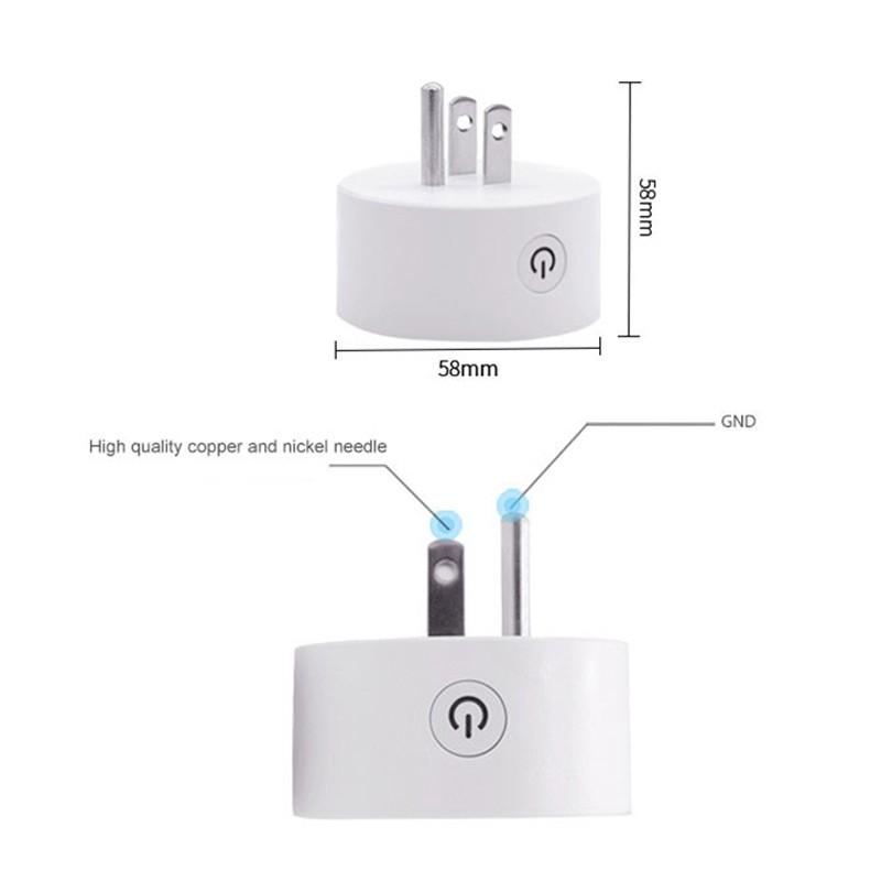 Ổ Cắm WiFi Thông Minh AC 10A, 90-265V. Điều Khiển Từ Xa Qua EWeLink APP, Làm Việc Với Alexa, Google Home, IFTTT