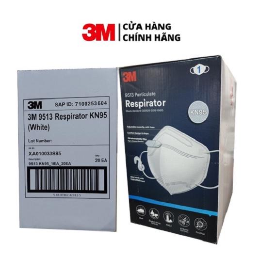Set 10 chiếc Khẩu trang kháng khuẩn và chống bụi đạt chuẩn KN95 3M 9513
