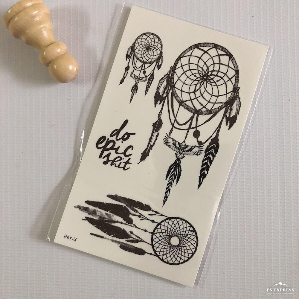 Hình xăm dán dreamcatcher 10x6cm