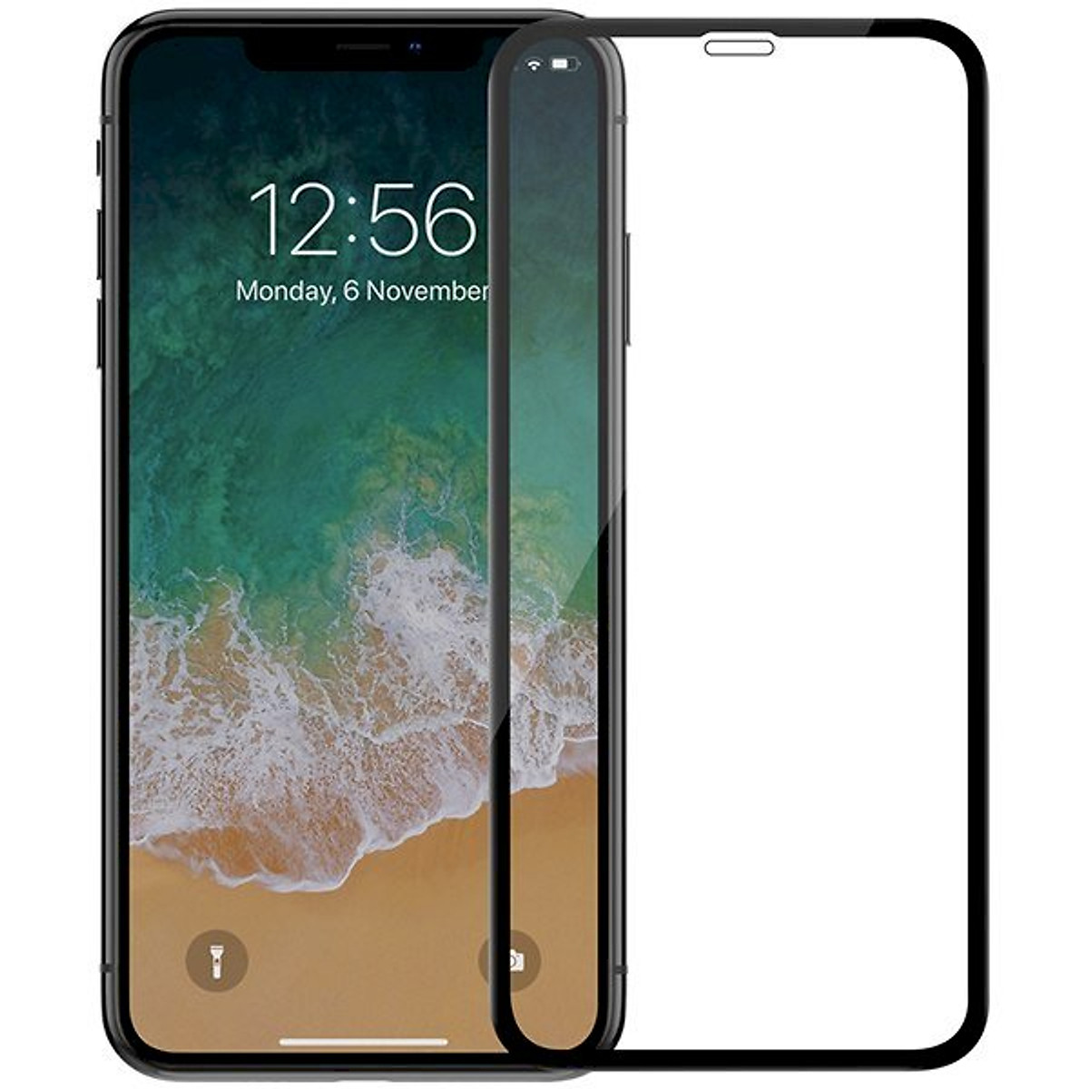 Tấm dán kính cường lực cho iPhone XS Max full màn hình - Hàng chính hãng Nillkin 3D CP+ MAX