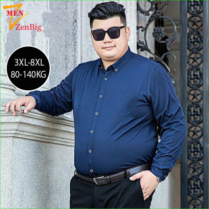 áo sơ mi dài tay nam bigsize dành cho người béo size lớn từ 3xl-8xl