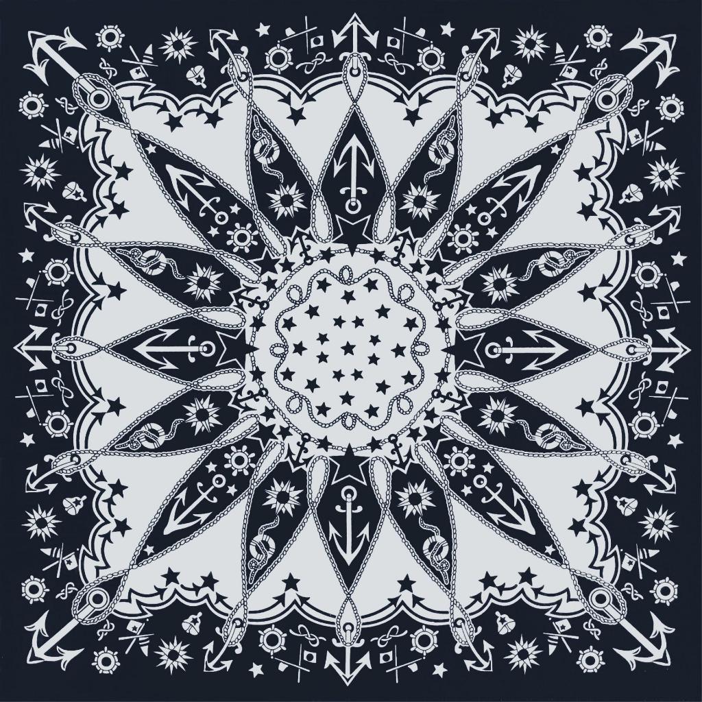 Khăn bandana họa tiết độc đáo - Khăn vuông cotton 100% 55x55cm
