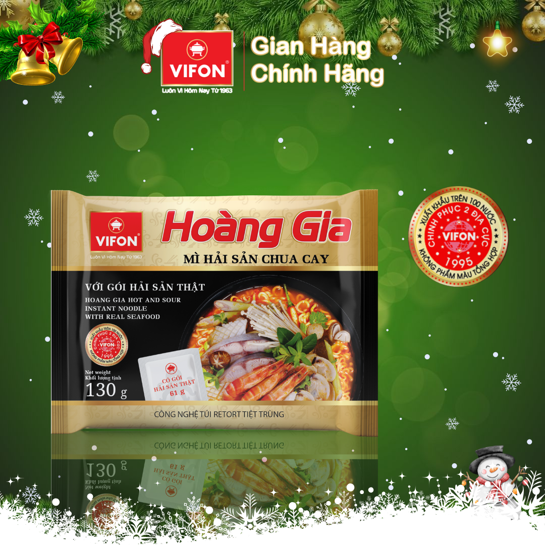 Thùng 18 Mì Hải Sản Chua Cay HOÀNG GIA VIFON
