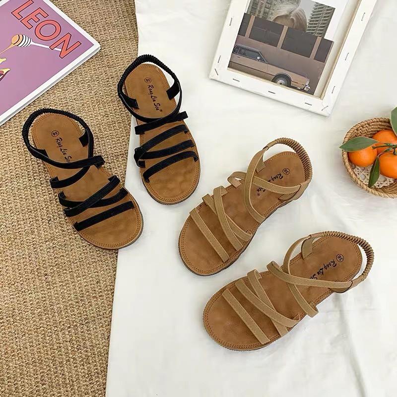 Sandal nữ quai dây chéo đế cao su dẻo xịn hàng QC SẴN HÀNG (Mã A882