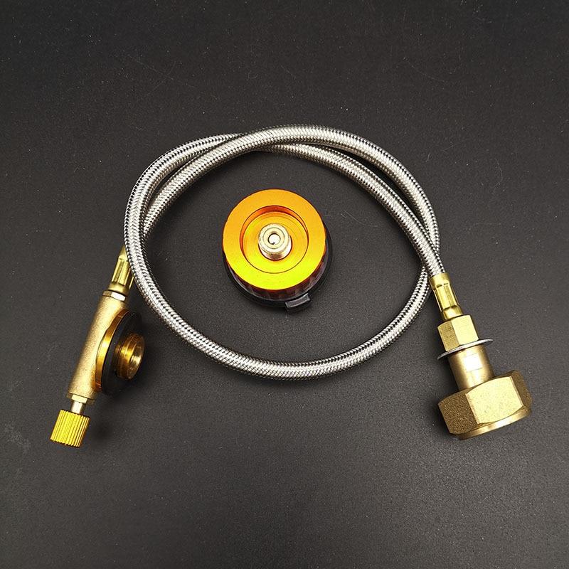 Outdoor Camping Stove Gas Stove Valve Connecting Pipe Set Hiking Portable Valve Connecting Pipe Safe and Easy To Control