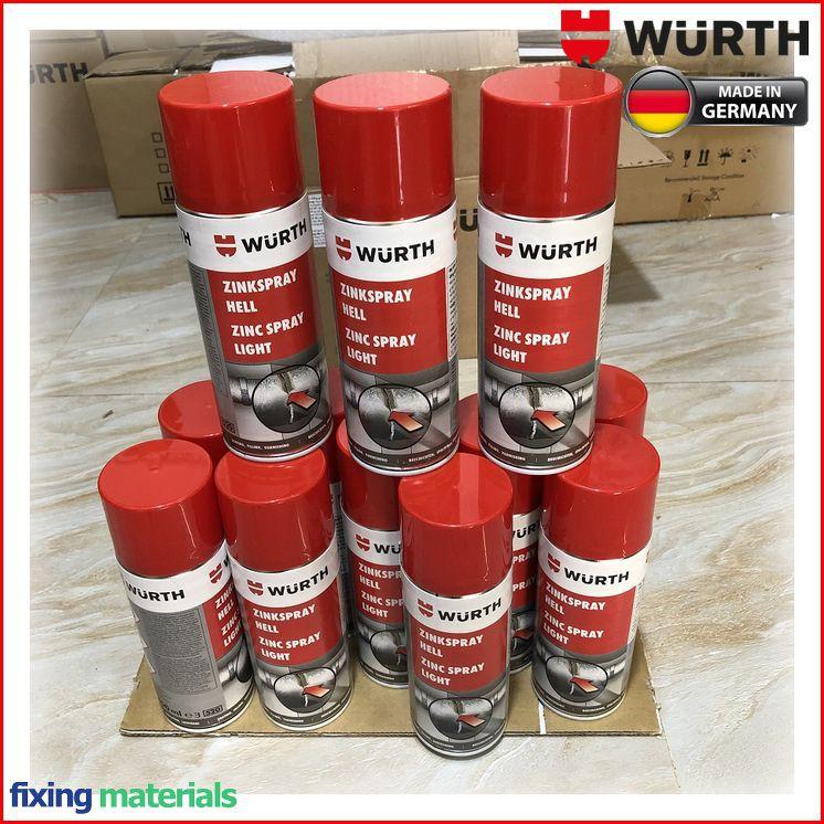 Chai xịt mạ kẽm chống gỉ sét chuyên dụng cao cấp Wurth ZINC SPRAY-400ml