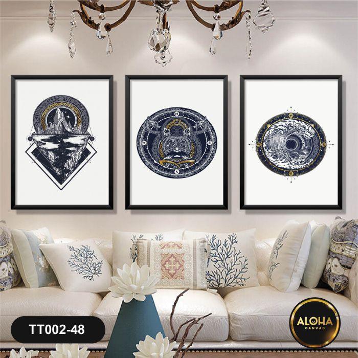 Bộ 3 Tranh Canvas Treo Tường Hiện Đại Cầu Thang Phòng Khách Phòng Ngủ Phòng Bếp Giá Rẻ