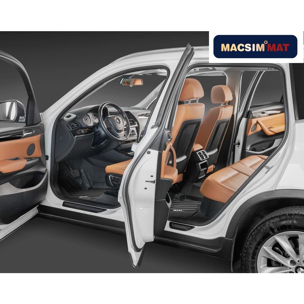 Thảm lót sàn xe ô tô BMW NEW X3 2018- đến nay Nhãn hiệu Macsim 3W chất liệu nhựa TPE đúc khuôn cao cấp - màu đen