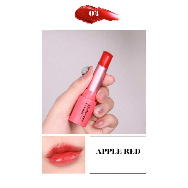 Son Dưỡng Làm Mềm Môi Skinrx Lab MadeCera Cream Lip Treatment 04 Apple Red - HSD: 12/01/2023