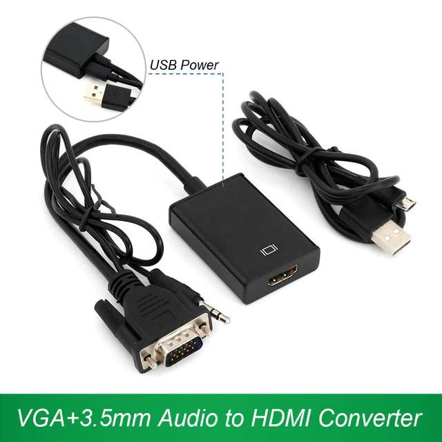 VGA to HDMI Adapter w. Audio