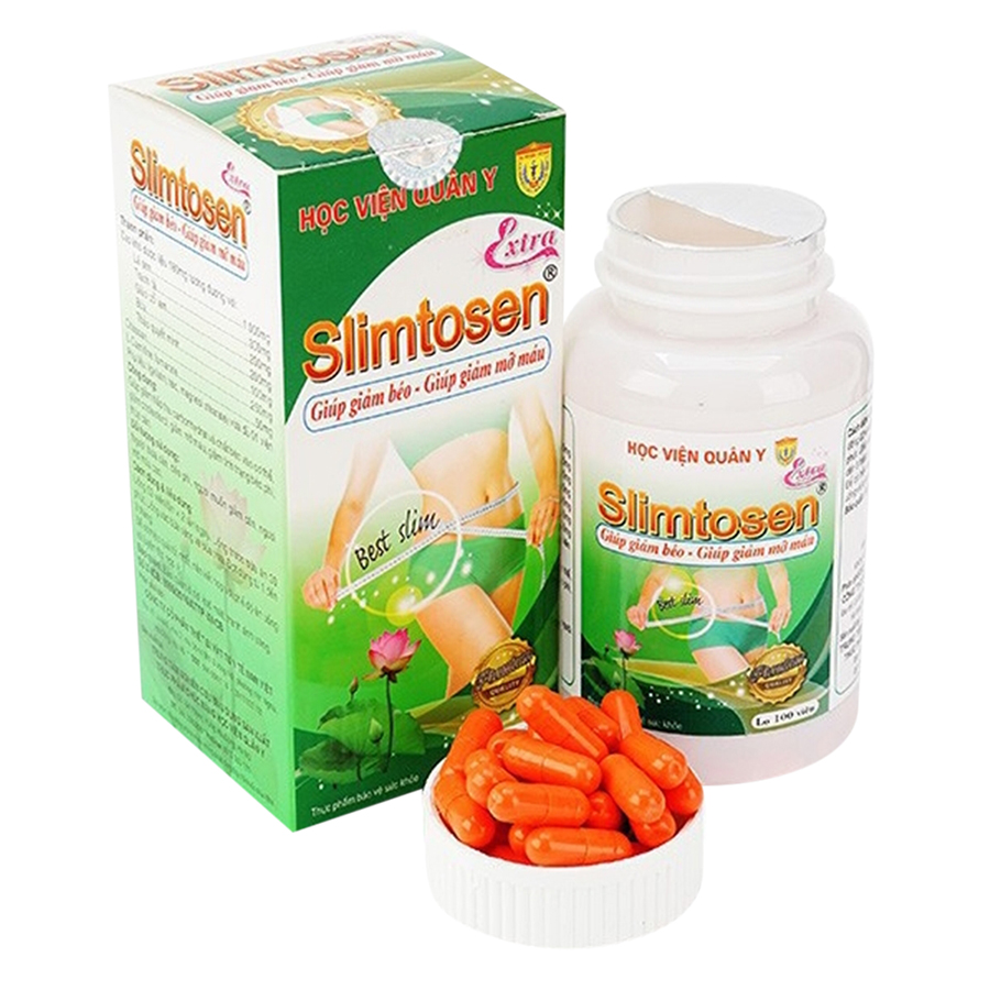 Bộ 2 Hộp Thực Phẩm Chức Năng Viên Uống hỗ trợ Giảm Cân Slimtosen Extra Học Viện Quân Y