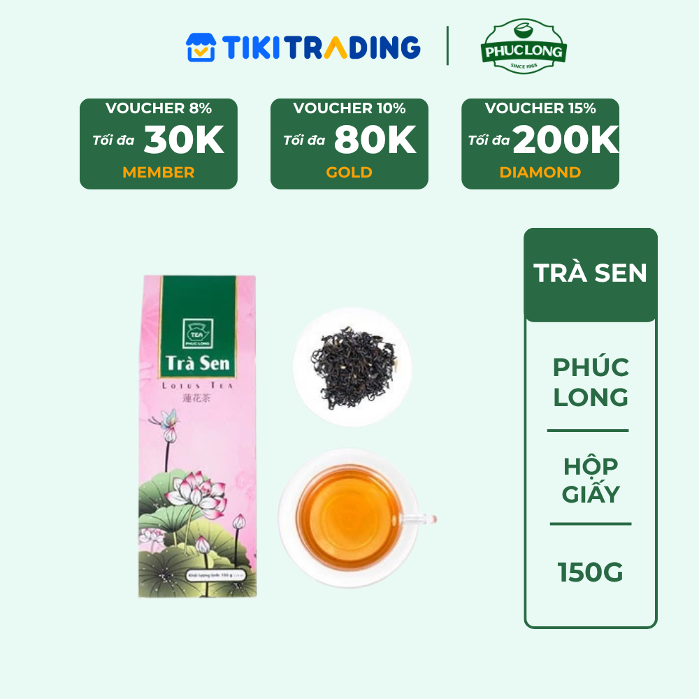 Trà sen hộp giấy Phúc Long 150g
