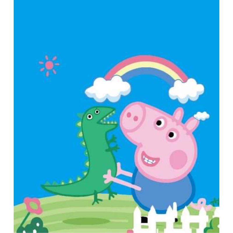 Tranh tô màu theo số Tranh sơn dầu số hoá hình heo peppa pig size 30*40cm kèm khung