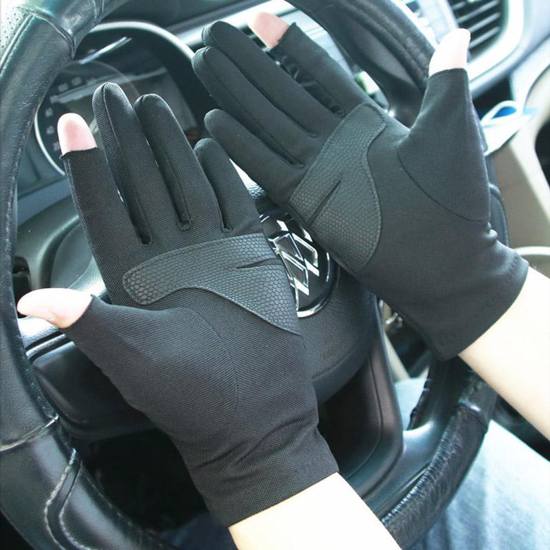 Mùa Hè Găng Tay Unisex Mỏng Thoáng Khí, Chống Trơn Trượt Thấm Hút Mồ Hôi Tay Lái Xe Nam Nữ Găng Tay Thể Hình SZ202