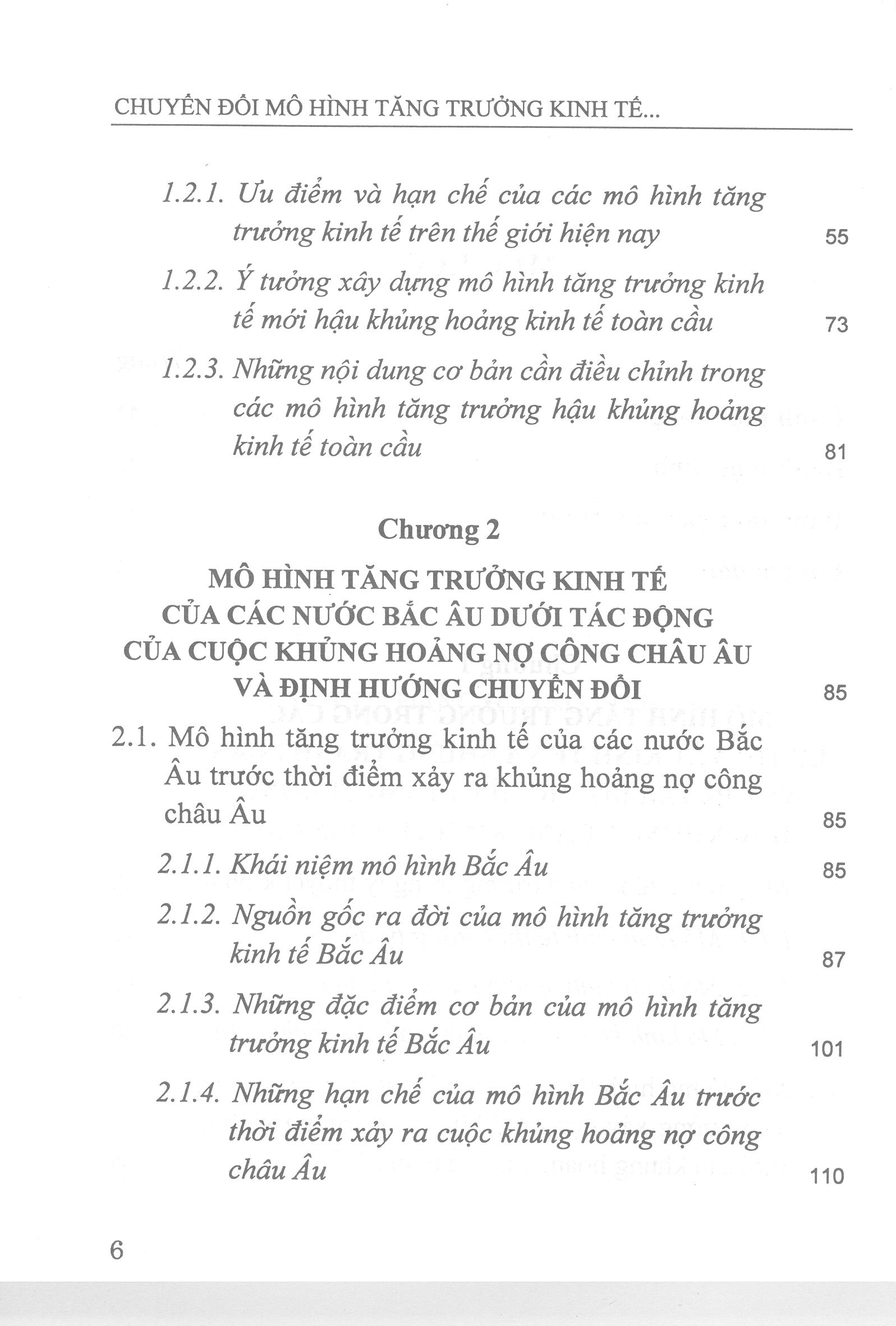 Chuyển Đổi Mô Hình Tăng Trưởng Kinh Tế Ở Một Số Nước Bắc Âu Dưới Tác Động Của Cuộc Khủng Hoảng Nợ Công Châu Âu (Sách chuyên khảo)