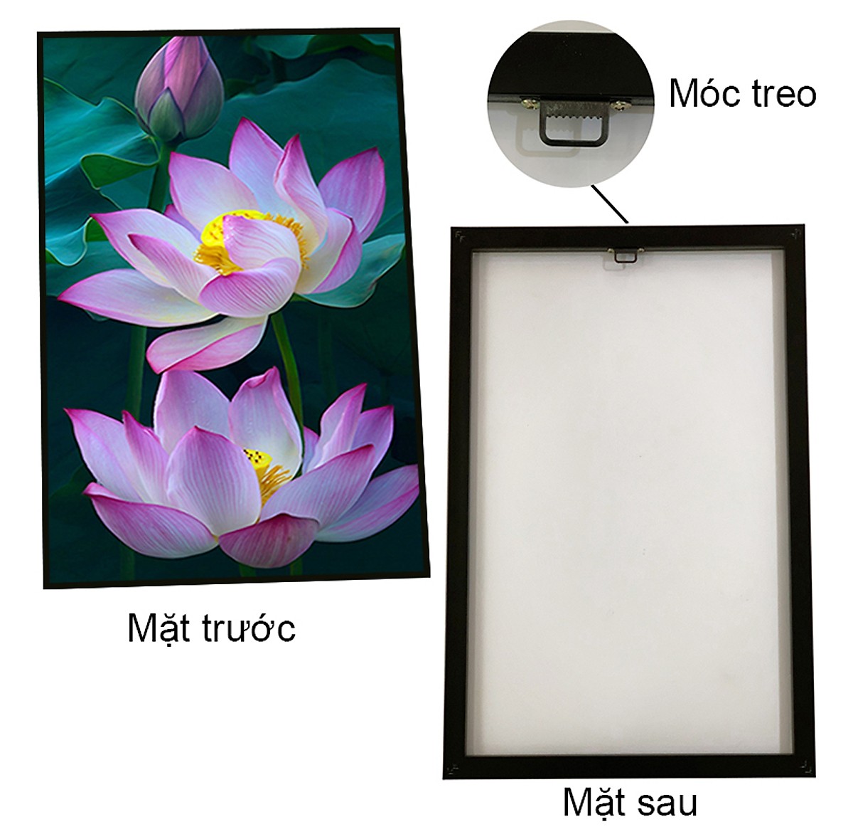 Tranh treo tường – Tranh Đức Phật ngồi thiền  CA166 - Vải canvas kim tuyến cán PiMa - công nghệ in UV - Khung viền composite - bền màu 10 năm.