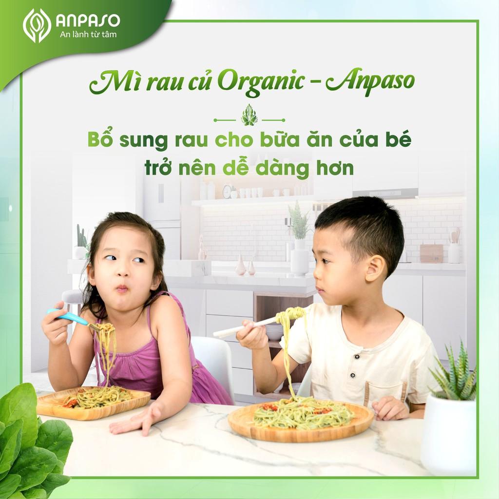 Mì Rau Củ Cải Bó Xôi Hữu Cơ Organic Anpaso, giảm cân, eat clean, ăn chay, không chiên nóng 300g