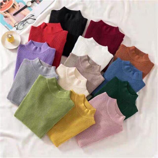 Áo len cổ 3 phân mềm mịn  - Loại 1