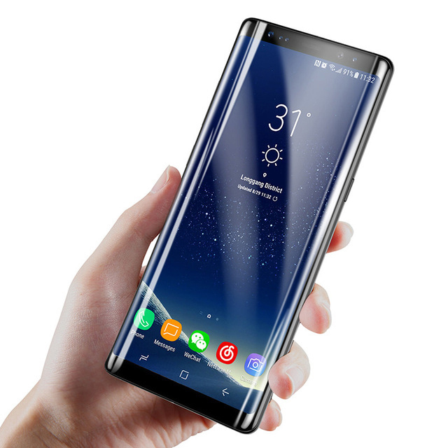 Miếng dán kính cường lực Full màn hình 3D Arc cho Samsung Galaxy Note 8 Baseus (Đen) - Sản phẩm chính hãng