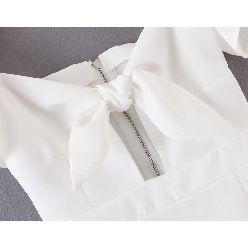 Váy cho mẹ chất cotton co dãn mềm _ Trắng khoá