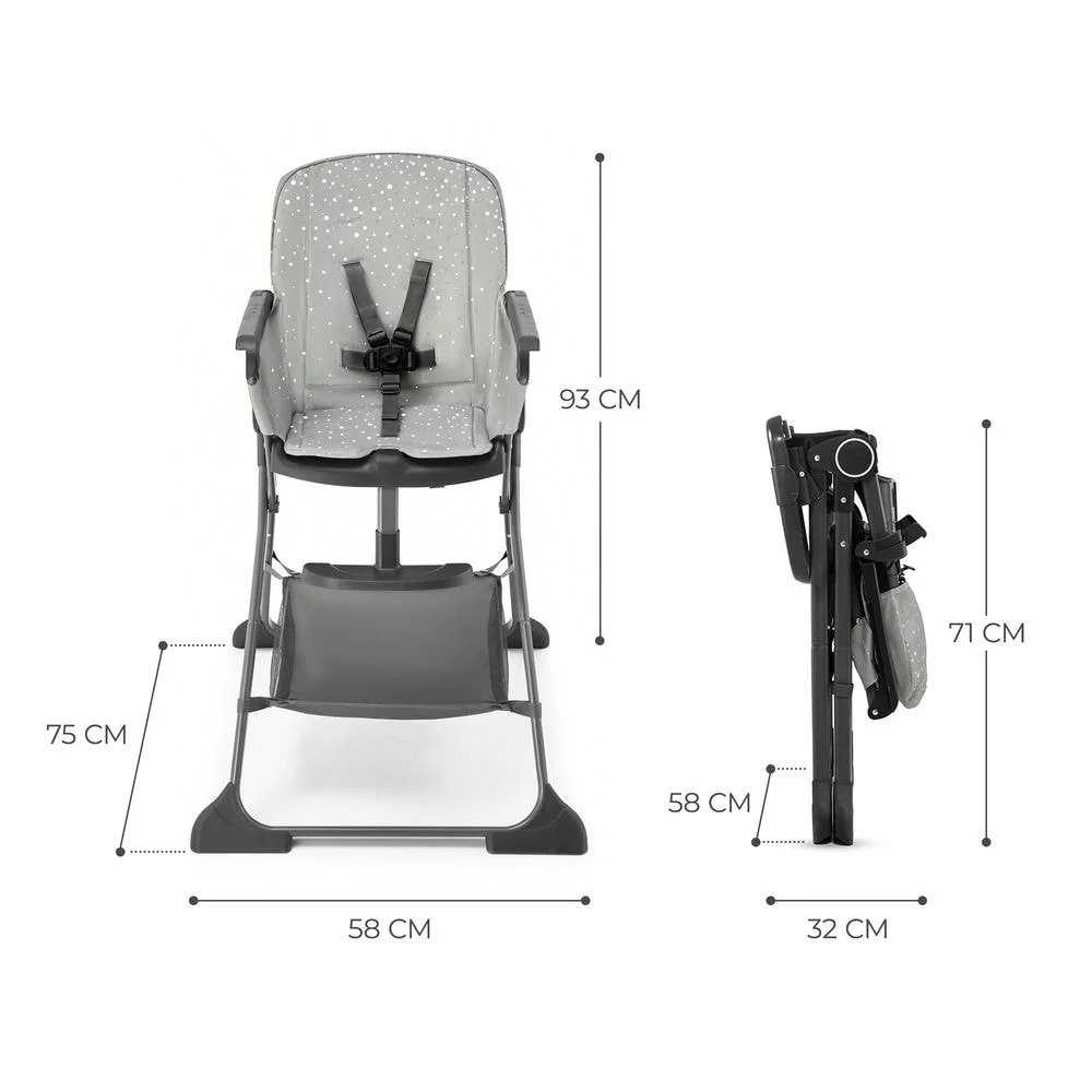 GHẾ ĂN FOLDEE KINDERKRAFT DÀNH CHO BÉ TỪ 6 ĐẾN 36 THÁNG TUỔI - HÀNG CHÍNH HÃNG