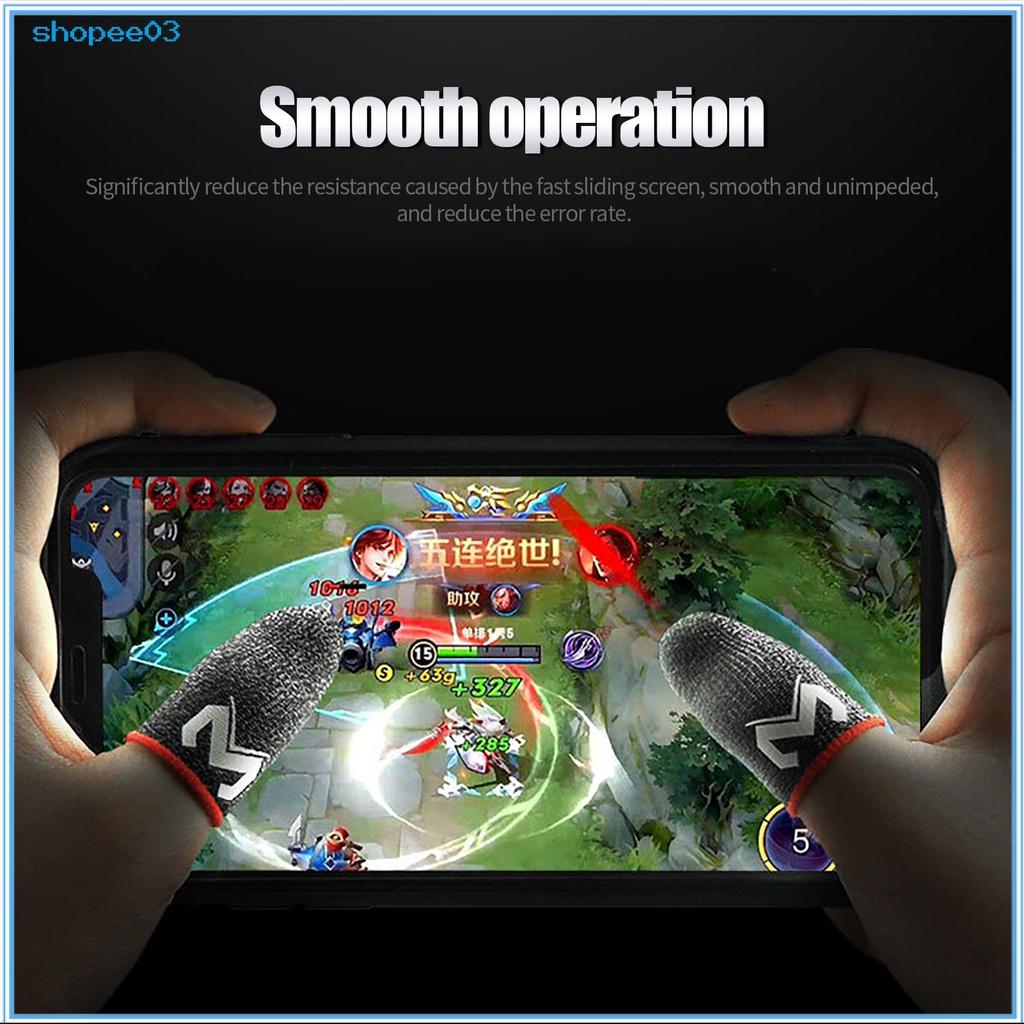 Wide Application Gaming Finger Sleeve Sweat Absorption Game Finger Protector Smooth for Mobile Game Controller