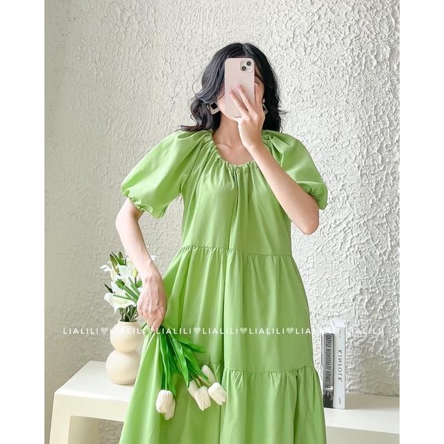 Thiết Kế từ Lialili - Đầm cổ rút thắt nơ , nhẹ nhàng , thoải mái