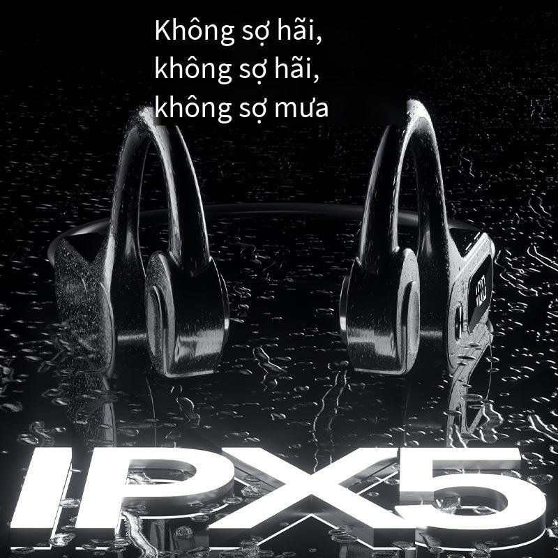 Tai nghe bluetooth mới giá thấp nhất âm thanh nổi dẫn truyền xương 5.3 với màn hình kỹ thuật số không phải tai nghe thể thao trong tai thẻ cắm không dây chống thấm nước