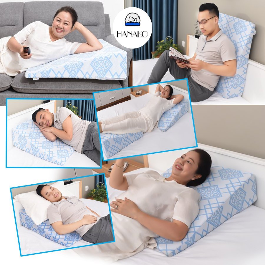 GỐI TRÀO NGƯỢC NGƯỜI LỚN CAO 16CM , SIÊU ÊM, NÂNG ĐỠ LƯNG, Ợ CHUA, HO, CHỐNG NGÁY, XOANG