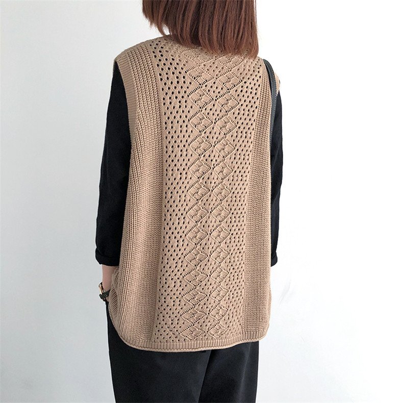 Áo len trung niên, áo gile len cho mẹ, bà AH04