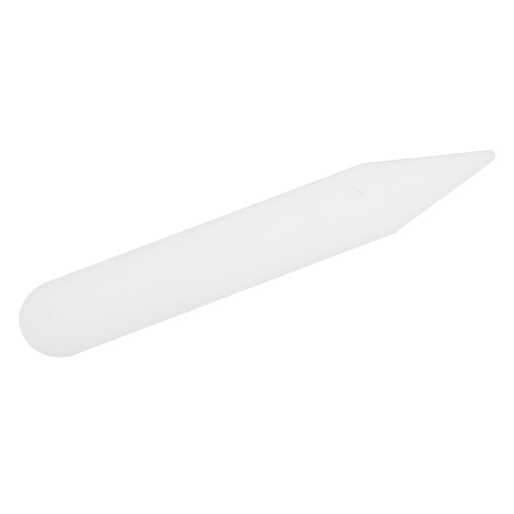 200pcs Plastic Collar Stays Shirts Inserts For Mens Business Dress 6cm Beige