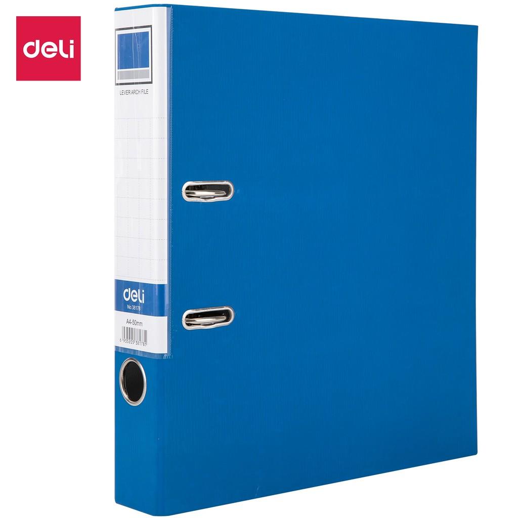 File càng cua Deli - Khổ A4 / FC - 5cm/7cm - Xanh dương - 1 chiếc - W38168 / W38169 / W38178 / W38179