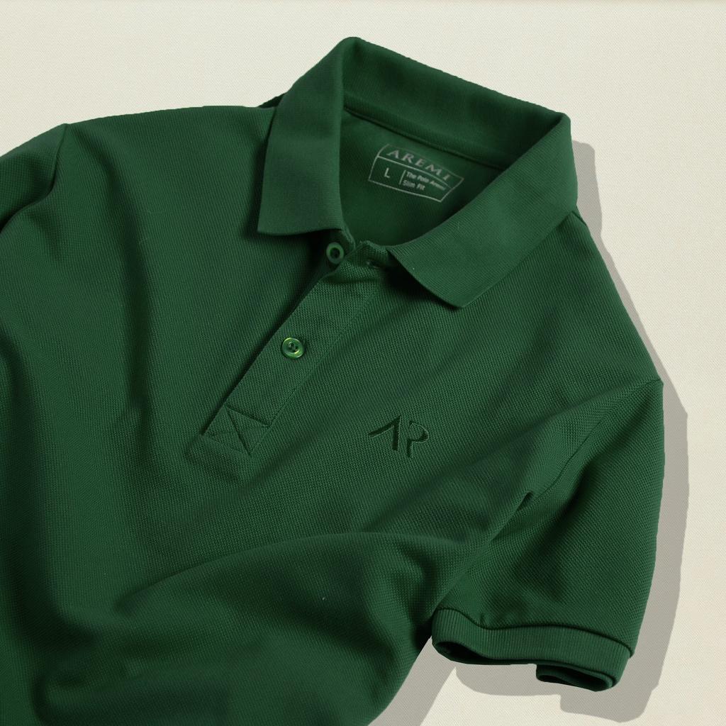 Áo polo nam AR chất thoáng khí thoải mái vải cotton trơn BASIC
