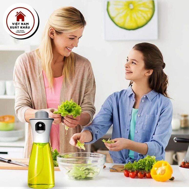 Chai Bình Xịt Dầu Ăn Dấm Phun Sương Bằng Thủy Tinh Cao Cấp OBA Tiện Lợi Vệ Sinh
