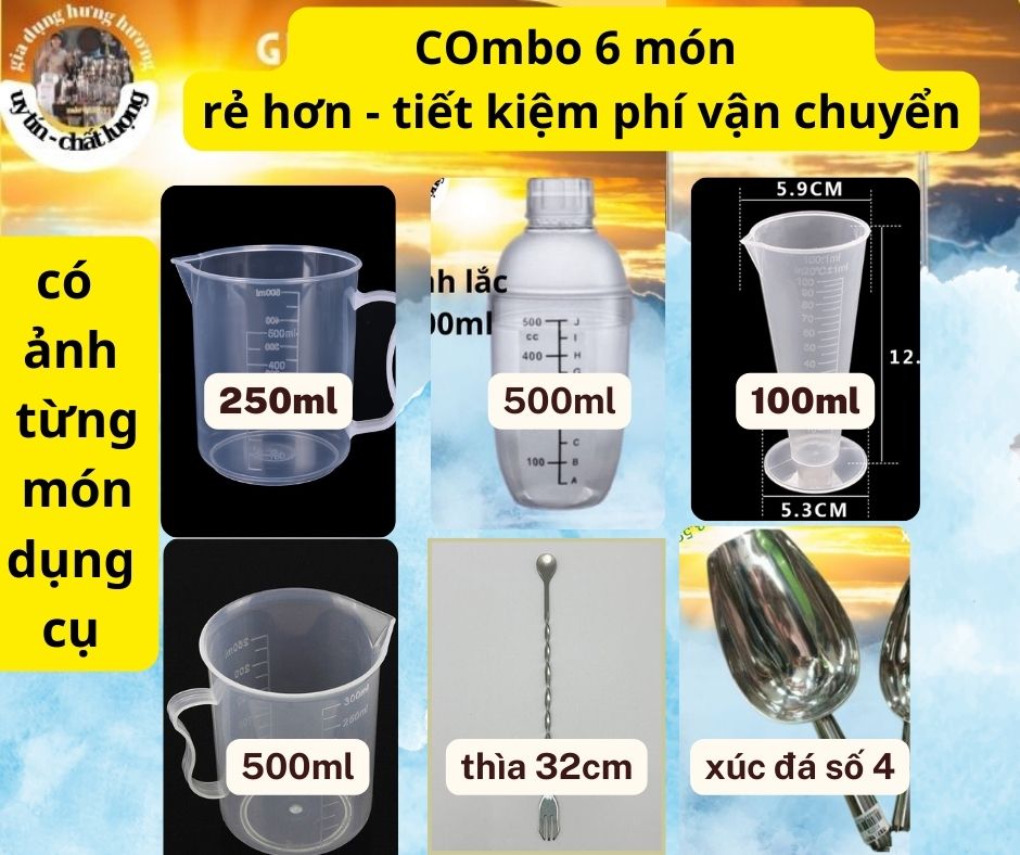 Combo Bộ 6 Dụng Cụ Pha Chế