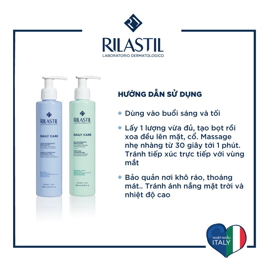 SỮA RỬA MẶT – TẨY TRANG 2 TRONG 1 DÀNH CHO DA THƯỜNG, DA NHẠY CẢM - DAILY CARE MAKE-UP REMOVING CLEANSING MILK 200ML