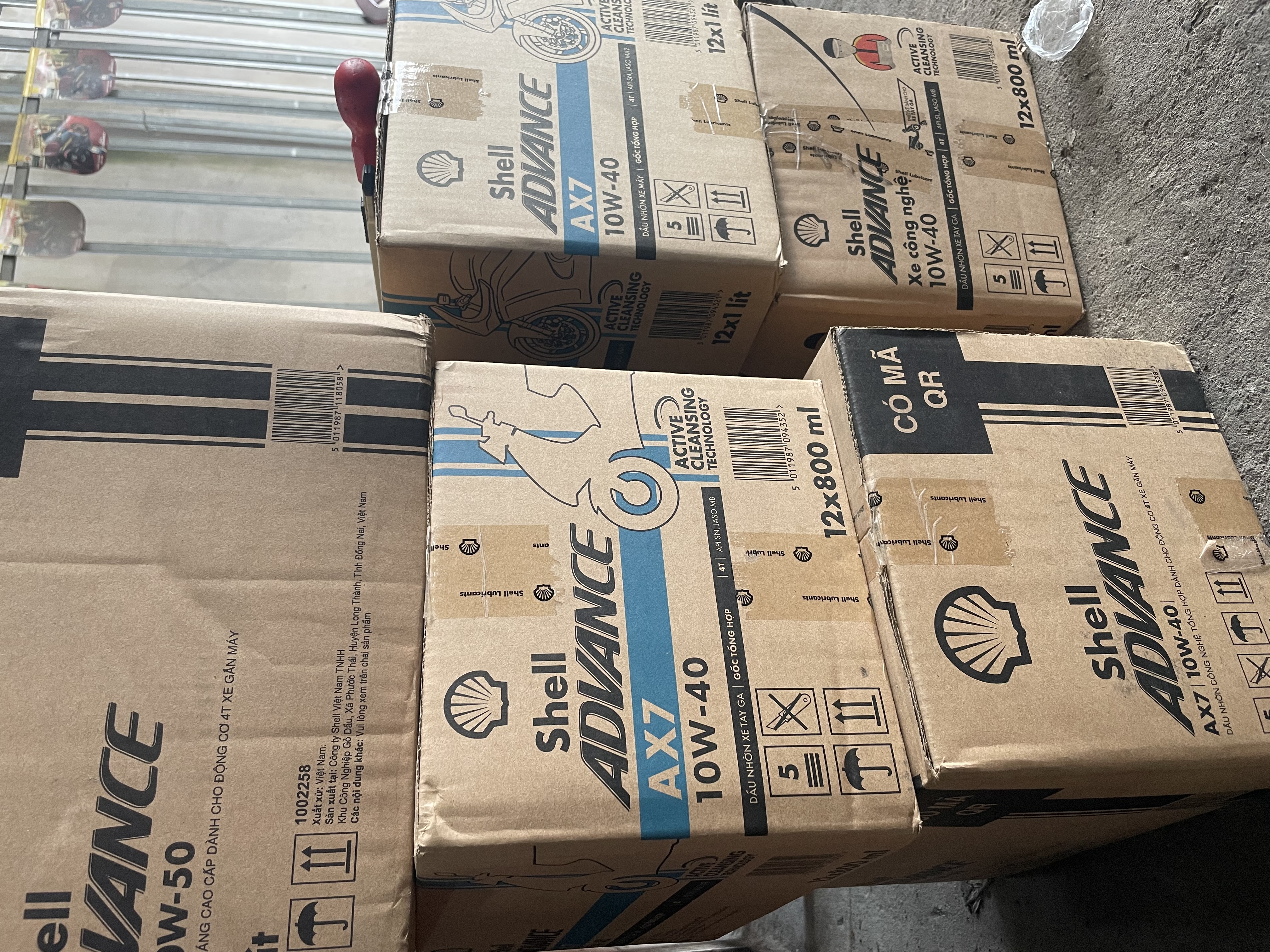 Shell Ax3 0,8L Dầu nhớt xe số giá rẻ.