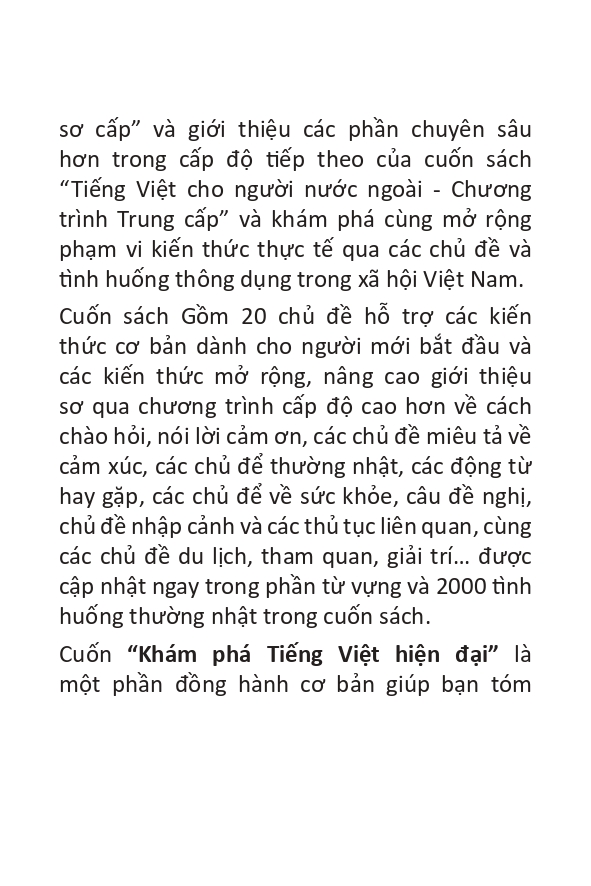 Khám phá Tiếng Việt hiện đại