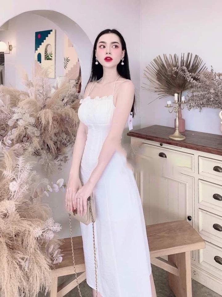 ĐẦM 2 DÂY NHÚN NGỰC KẾT NÚT 9758