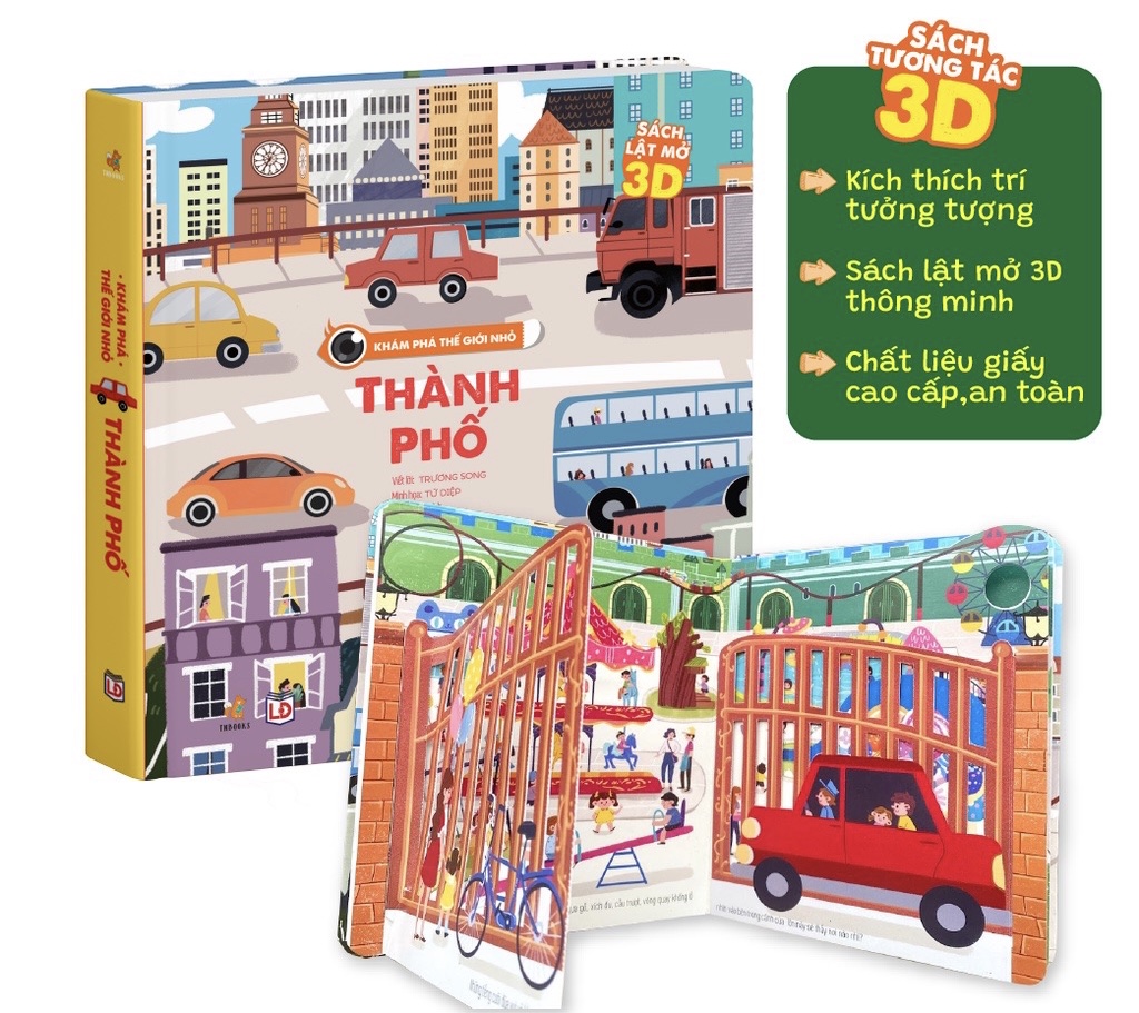 Sách Tương Tác Lật Mở 3D - Khám Phá Thế Giới Nhỏ Cho Trẻ 0 - 12 Tuổi - Nhiều Chủ Đề - Tnbooks